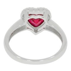 Sterling Silver Semi Mount Ring Setting Heart HT 7X7mm - Syzjewelry