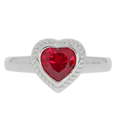 Sterling Silver Semi Mount Ring Setting Heart HT 7X7mm - Syzjewelry